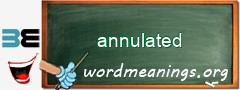 WordMeaning blackboard for annulated